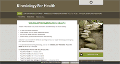 Desktop Screenshot of kinesiology4health.com