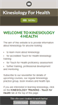 Mobile Screenshot of kinesiology4health.com